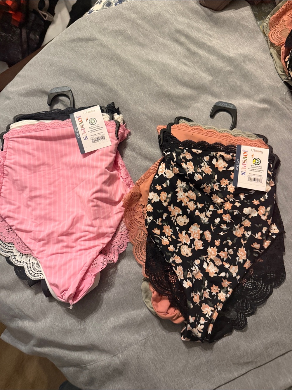 Women’s Floral& Pink Lace cheeky Bottoms - Pack